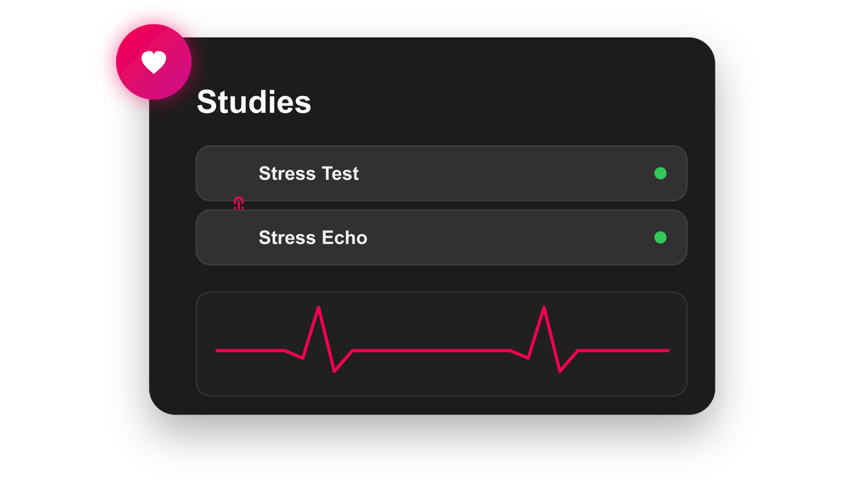 Study data arriving in HeartLab from connected modalities